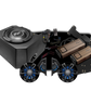UTV Stereo audio system kit including subwoofer enclosure, two amplifiers, speakers, and wiring harness