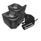 UTV Stereo subwoofer kit with two enclosures, amplifier, and wiring harness