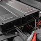 Two UTV Stereo amplifiers mounted with input cables connected