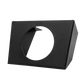 Black metal angled gauge mounting bracket with circular cutout