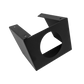 UTV Stereo black metal speaker mounting bracket with circular cutout