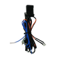 Automotive wiring harness with black connector and RCA cables