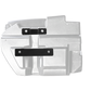 UTV Stereo mounting bracket on a molded plastic panel