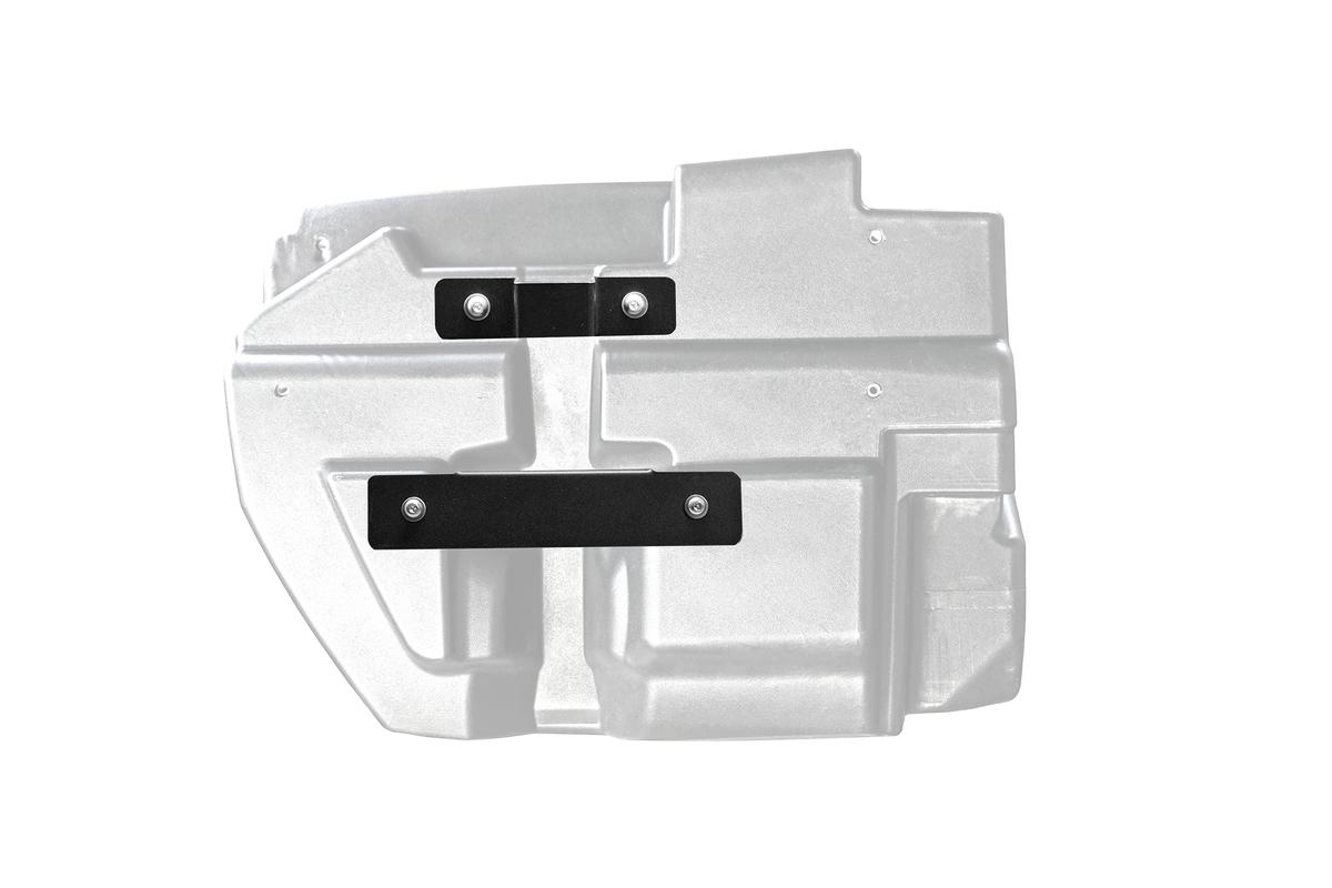 UTV Stereo mounting bracket on a molded plastic panel