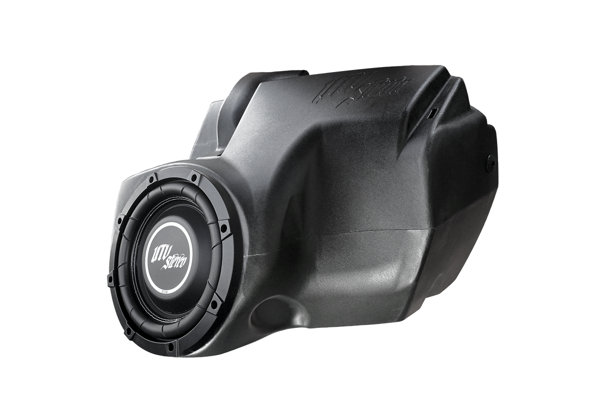 UTV Stereo black subwoofer enclosure with speaker