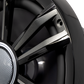 UTV Stereo black and silver speaker grille close up