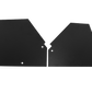 UTV Stereo black metal mounting panels with predrilled holes
