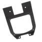UTV Stereo black mounting bracket with central cutout and screw holes