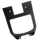 Black textured metal mounting bracket with central cutout and multiple bolt holes
