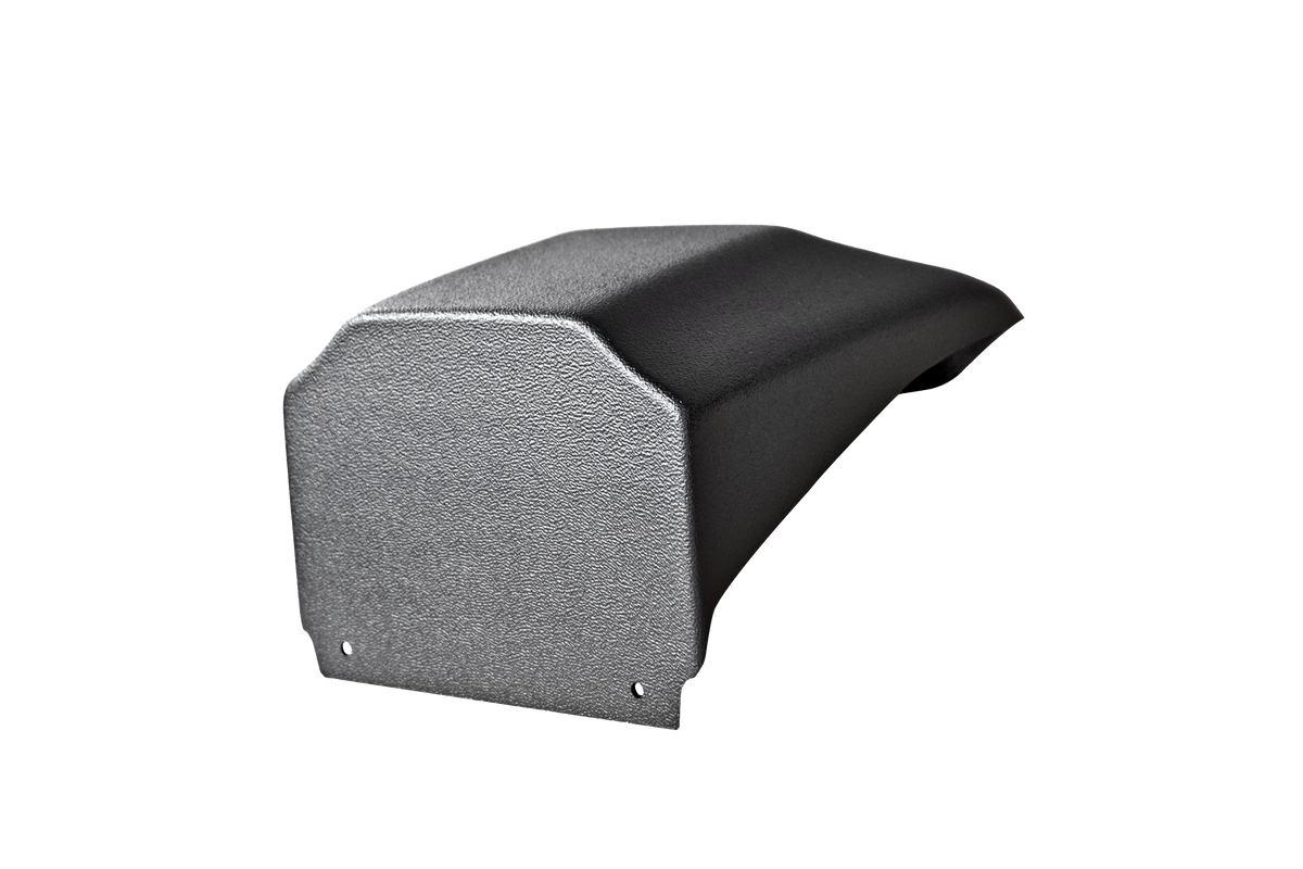 Black textured plastic automotive trim cover