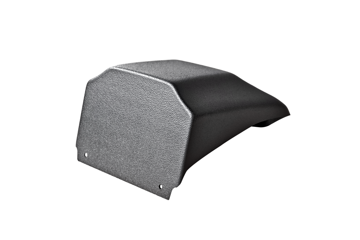 Black textured plastic automotive trim cover