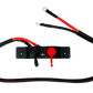 Remote battery terminal kit with red and black cables and protective caps