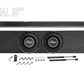 UTV Stereo dual 10 inch subwoofer enclosure kit with mounting hardware and gas struts