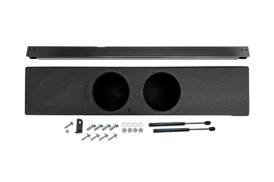 UTV Stereo dual subwoofer enclosure with mounting bracket and hardware kit