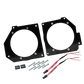 UTV Stereo speaker mounting plates with hardware and wiring harnesses