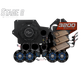 UTV Stereo Stage 8 audio system with subwoofer, speakers, amplifiers, and wiring components