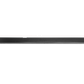 Black metal support rail with red dimension lines indicating length and height