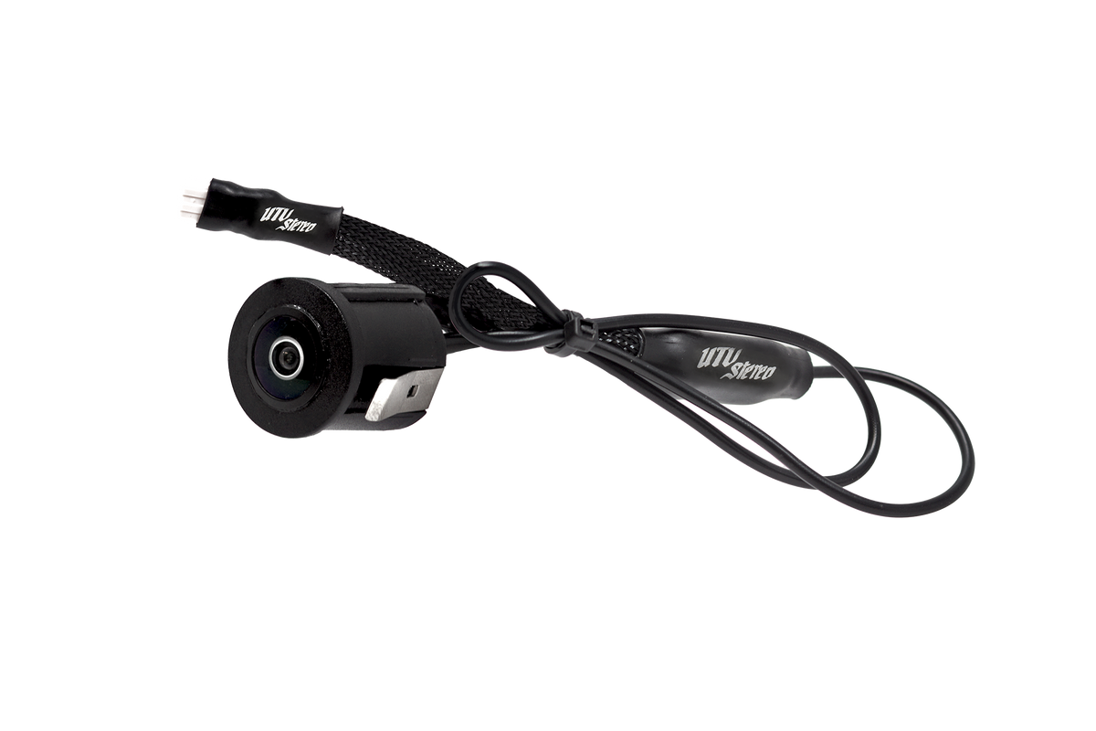 UTV Stereo flush mount backup camera with wiring harness