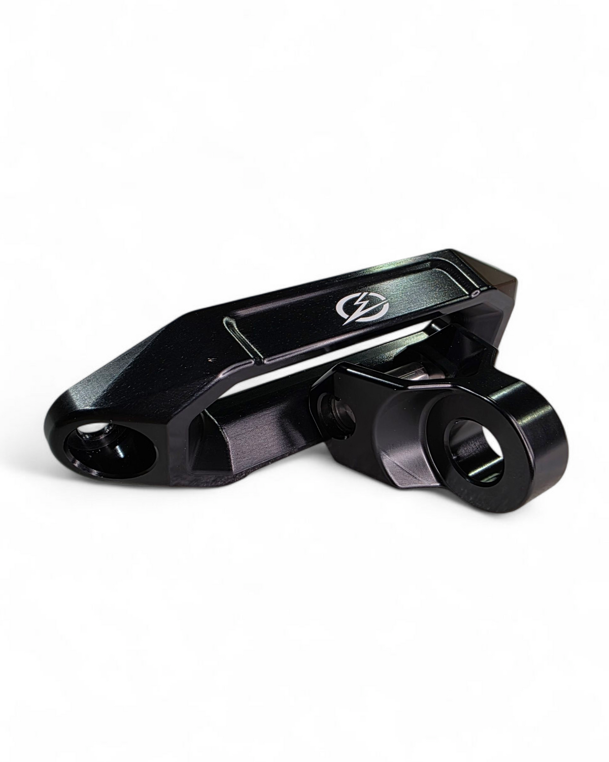 Winch Fairlead and Hook installed on a UTV winch bumper in anodized black billet aluminum