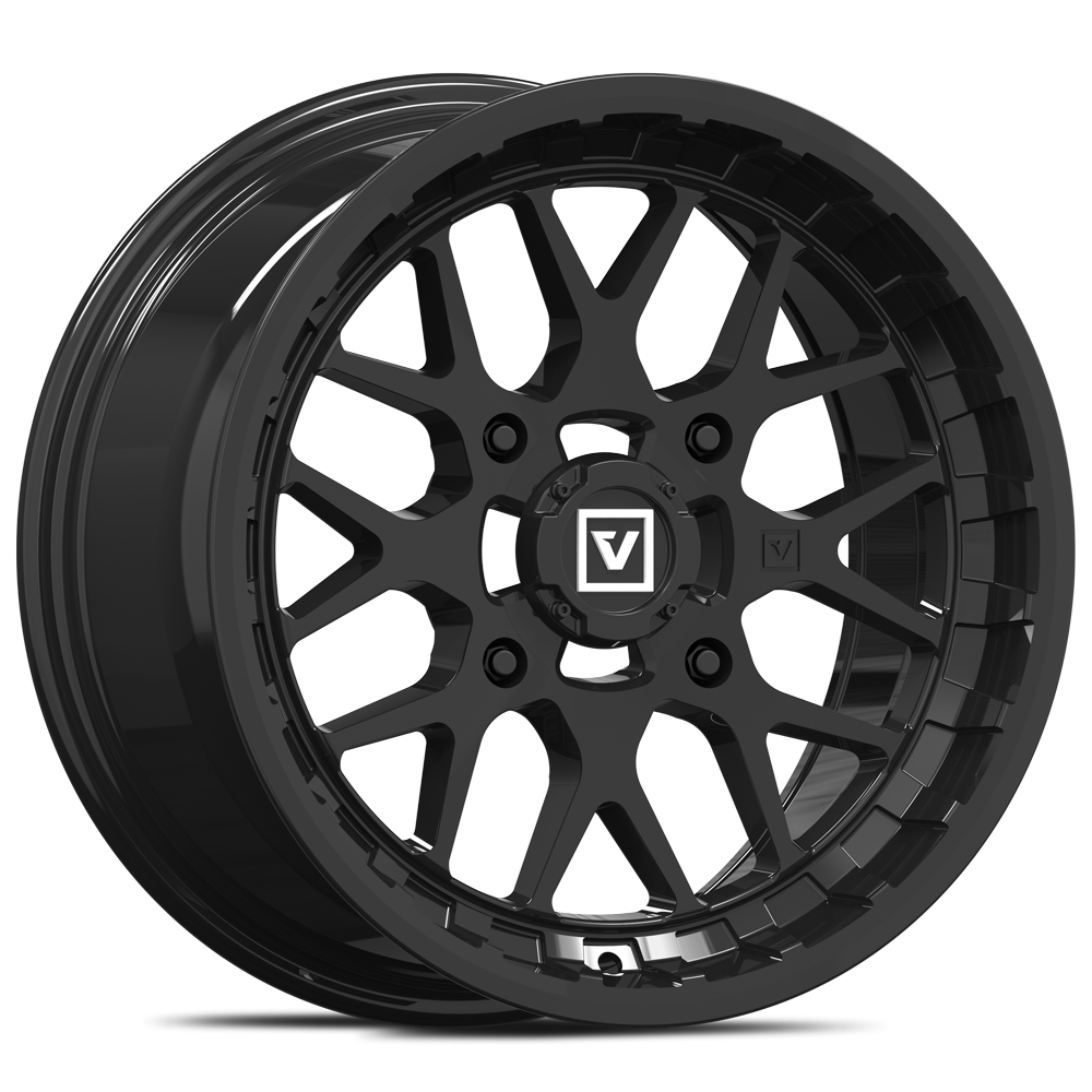 V03 15X7 +25MM 4X156 GLOSS BLACK