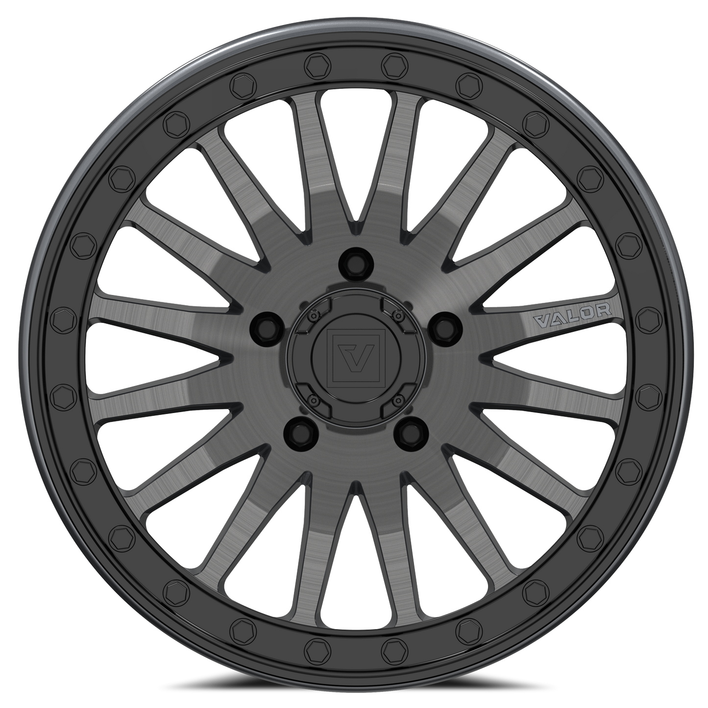 Valor V06 Brushed Gunmetal 5 Lug