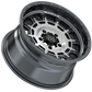 V17 15X8 +10MM 5X114.3 BRUSHED GUNMETAL