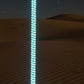 Marshin Whip glowing green LEDs on the sand dunes.