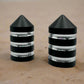 Two black magnetic base caps 