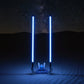 Two LED light whips on a dunes background glowing at night and 'Marshin Whips' branding.