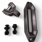 6061 billet aluminum construction detail on EOD winch fairlead and hook, gunmetal finish