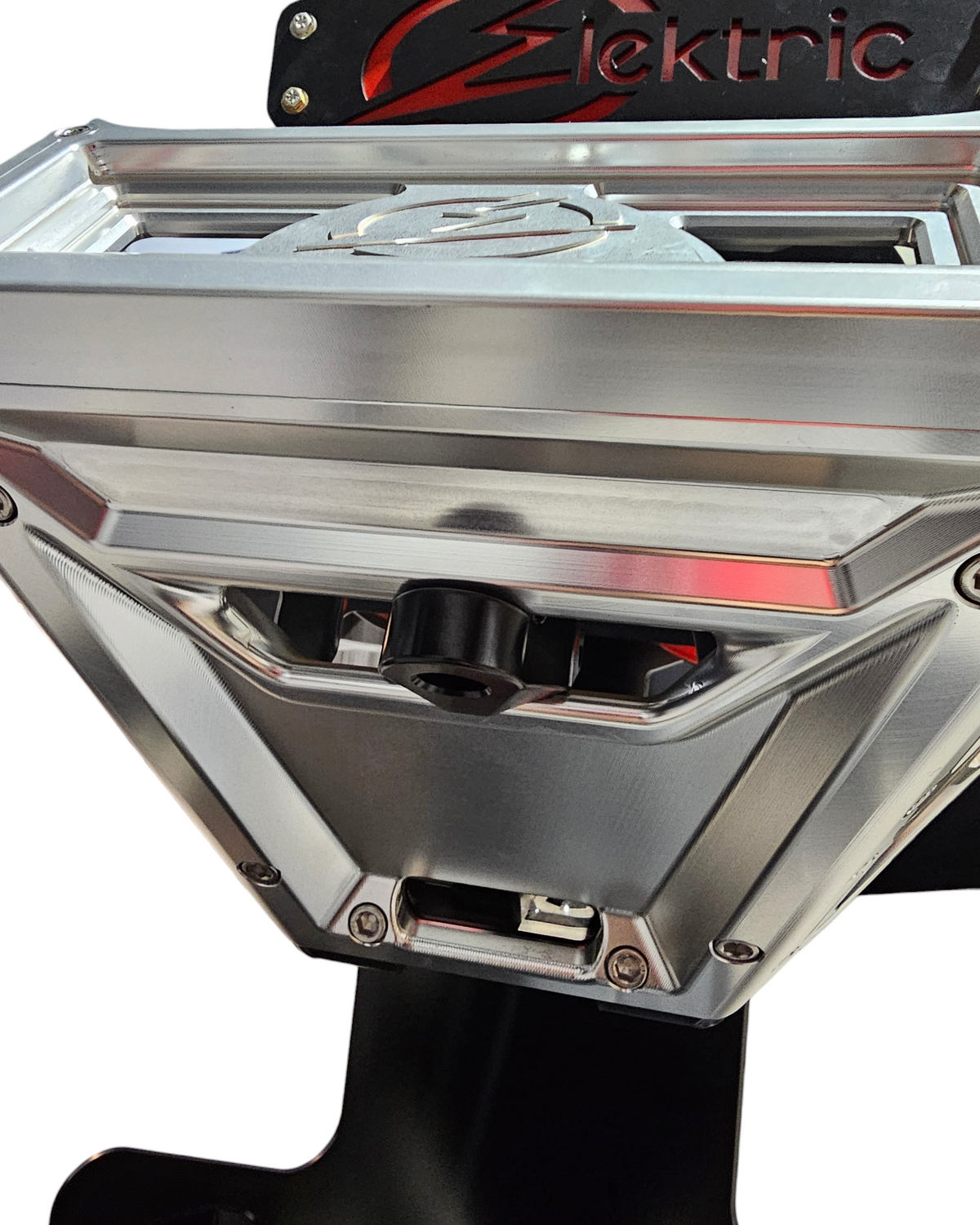 Hard anodized black finish detail on EOD winch hook
