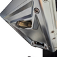 Angled view of EOD gunmetal winch hook installed on a Billet series bumper