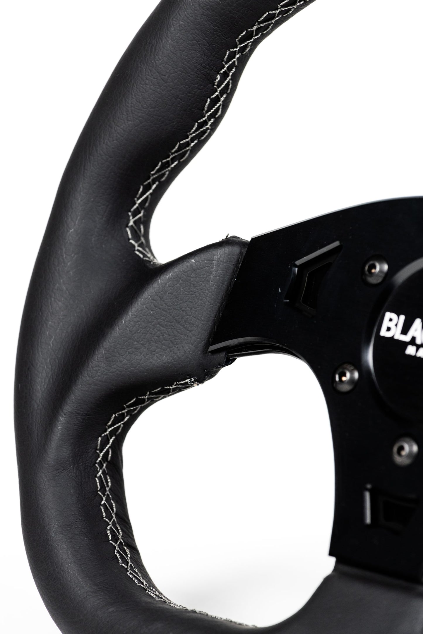 Black Ops D-Shaped Steering Wheel - Leather