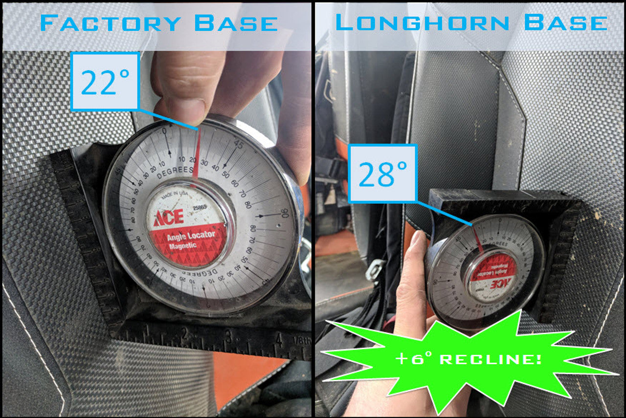 Longhorn Fab RZR Seat Base - Lower and Recline Pair
