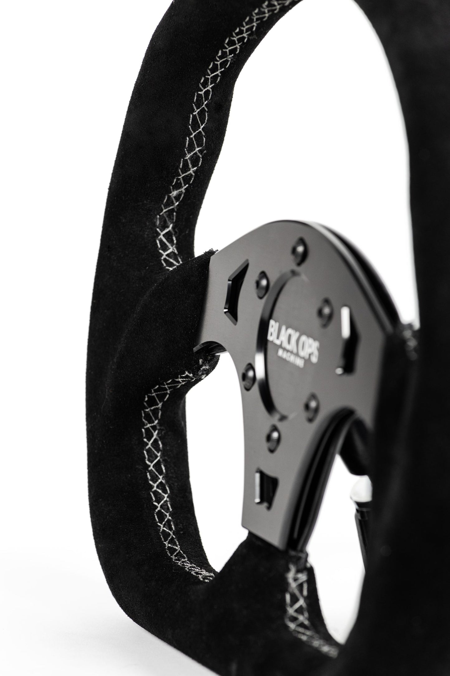 Black Ops D-Shaped Steering Wheel - Suede