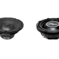 Two UTV Stereo low profile subwoofers shown from front and back angles
