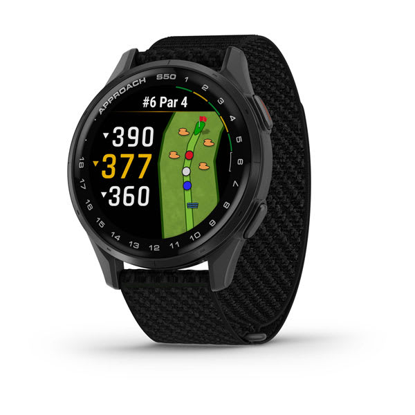 Approach® S50, Slate Aluminum Bezel with Black Nylon Band
