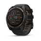 fēnix® 8 – 51 mm, Solar, Sapphire, Carbon Gray DLC Titanium with Black/Pebble Gray Silicone Band