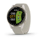 Garmin Approach® S50 - Cream Gold Aluminum Bezel with Ivory Nylon Band