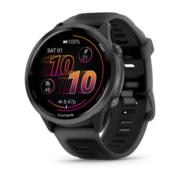 Forerunner® 570 - 47mm, Slate Gray Aluminum with Translucent Black/Black Band