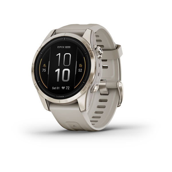 Garmin epix™ Pro (Gen 2) - 42 mm / Sapphire / Soft Gold with Light Sand Band