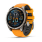 fēnix® 8 – 47 mm, AMOLED, Sapphire, Titanium with Spark Orange/Graphite Silicone Band