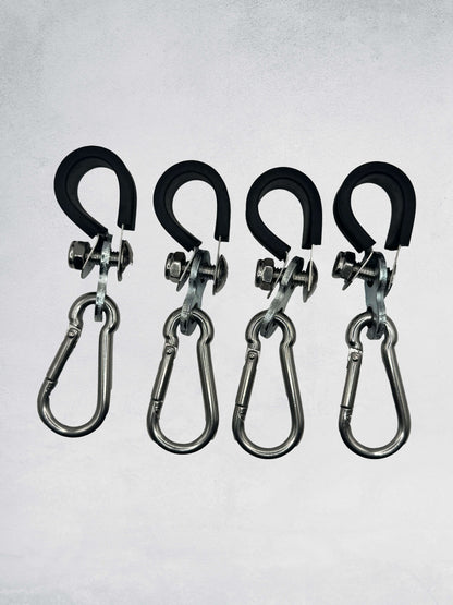 Marshin Whips Flag Clips | 5/8" Billet Aluminum Pair