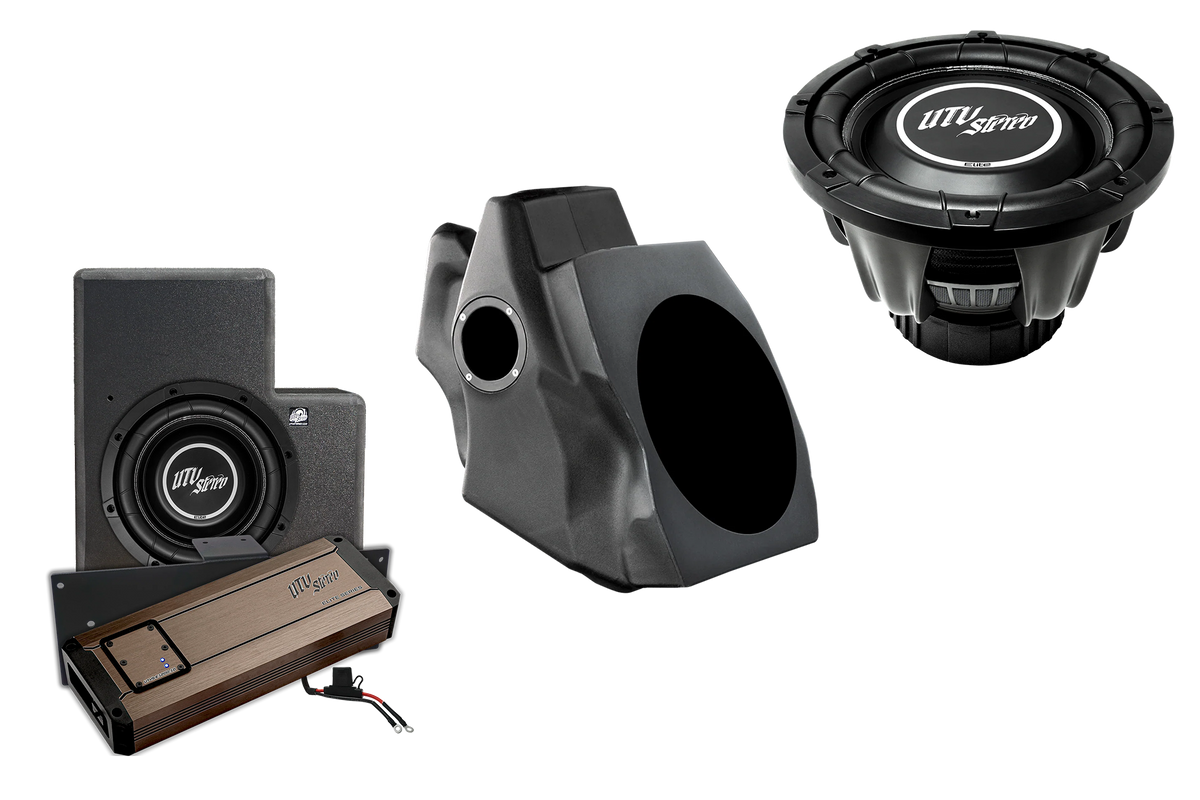 UTV Stereo subwoofer enclosure amplifier and speaker components