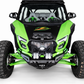 Three-piece construction detail on Kawasaki Teryx H2 Volt front grille showing airflow design