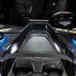 UTV Stereo speakers with blue LED rings installed in vehicle dashboard