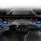 UTV Stereo speakers with blue LED rings installed in a vehicle dashboard