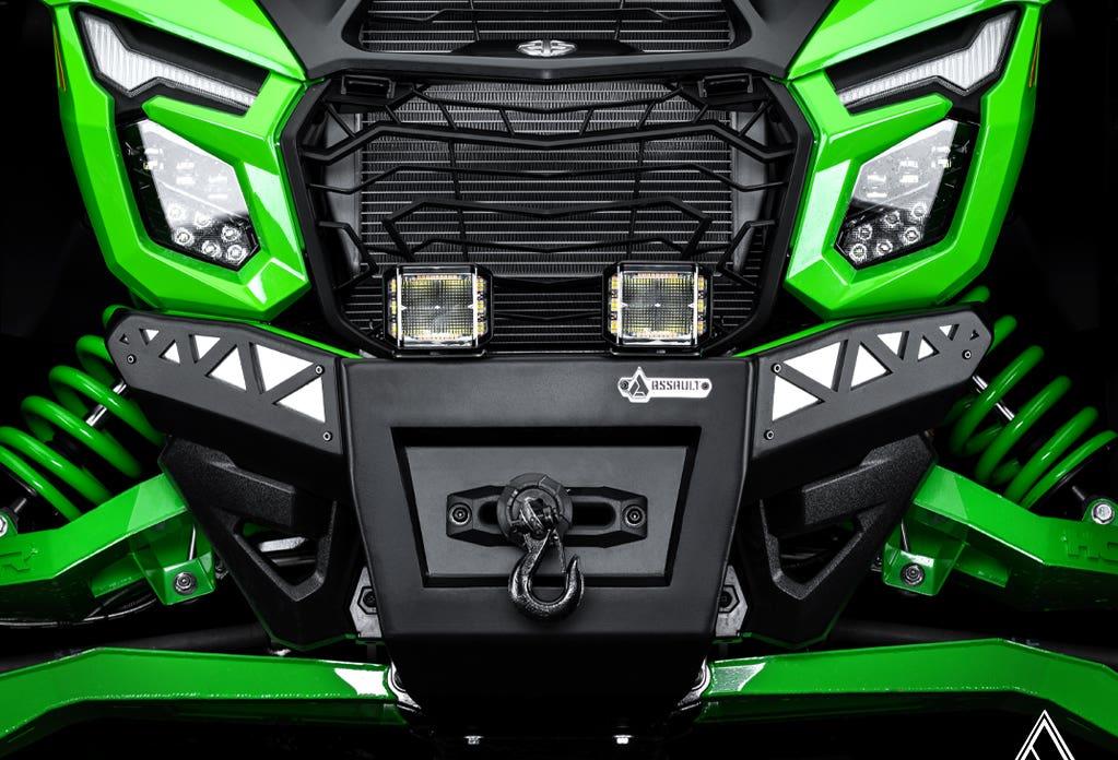 Assault Industries Kawasaki Teryx H2 Winch-Ready Aluminum Plate Front Bumper