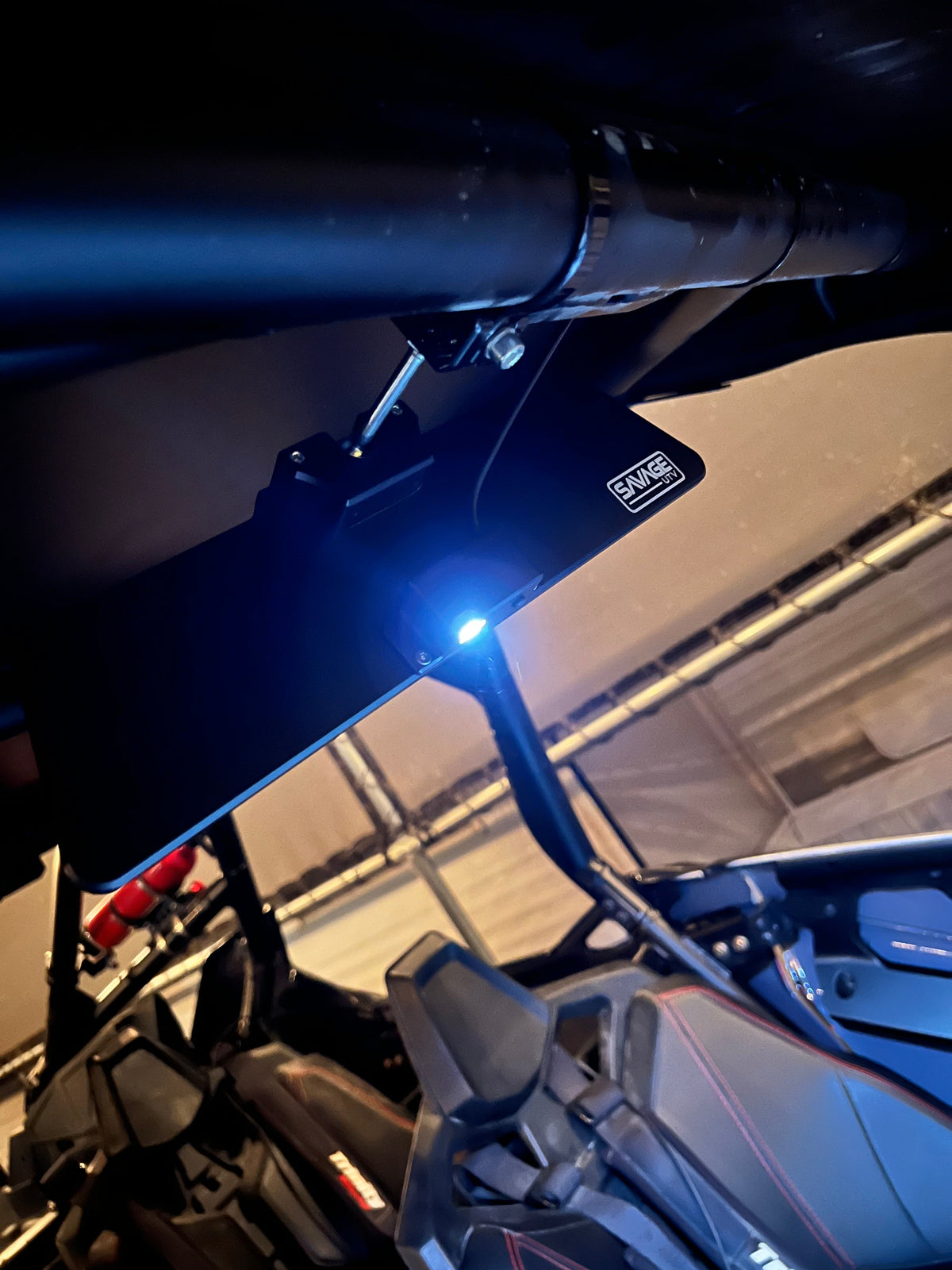 UTV Rear View Mirror with dome light