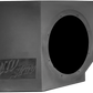Black UTV Stereo subwoofer enclosure with large circular speaker cutout